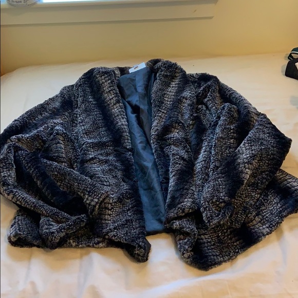 Animal print faux fur cardigan - Picture 1 of 4